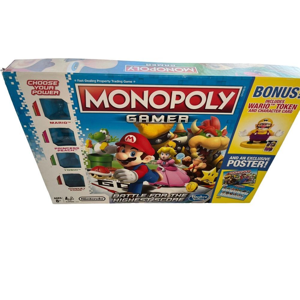 Box Only Monopoly Gamer Board Game Mario Replacement Part‎ Pieces Box Only - Picture 3 of 8